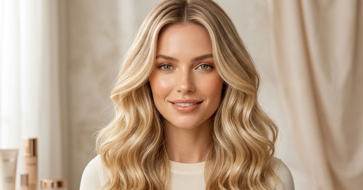 Ilustração modelo com cor de cabelo loiro amanteigado (Foto: Montagem TV Foco / GMN)