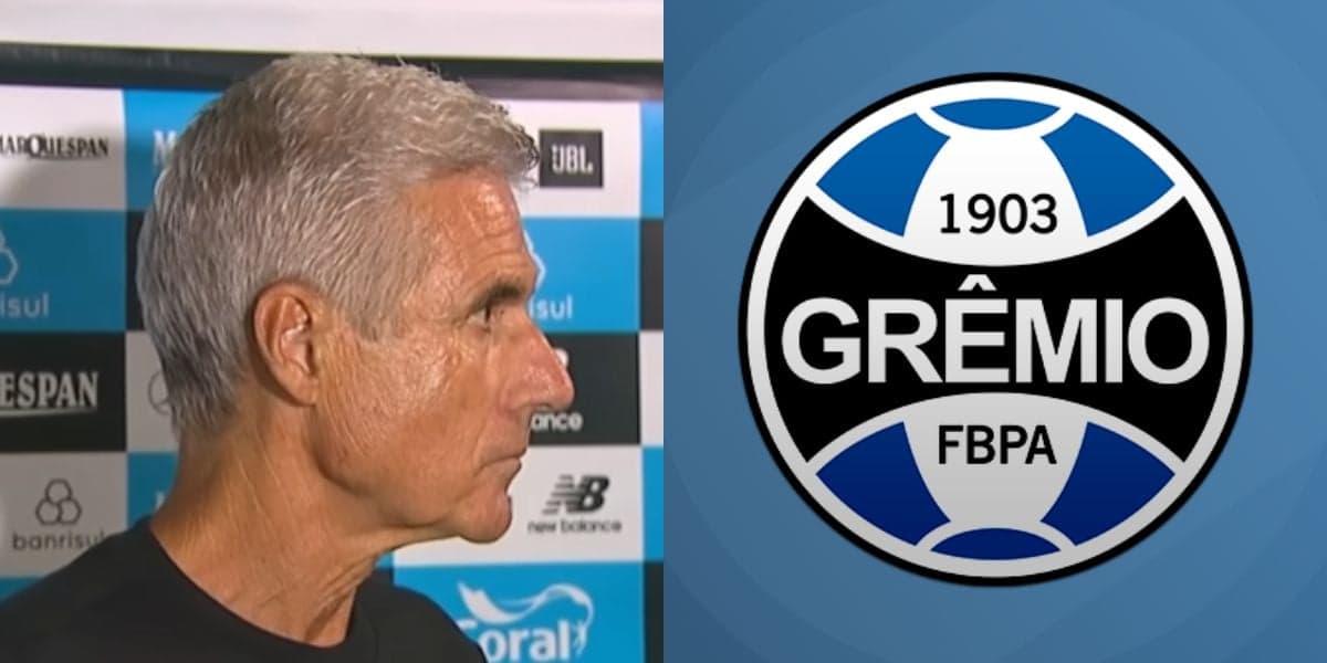 Luís Castro é comunicado sobre saída de volante e mais 3 jogadores no Grêmio