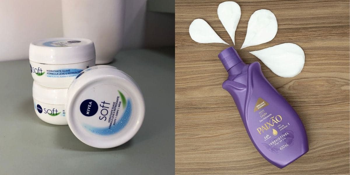Nivea Soft e Hidratante Corporal Paixão Irresistível (Reprodução: Montagem TV Foco) Nivea Soft e Hidratante Corporal Paixão Irresistível (Reprodução: Montagem TV Foco)