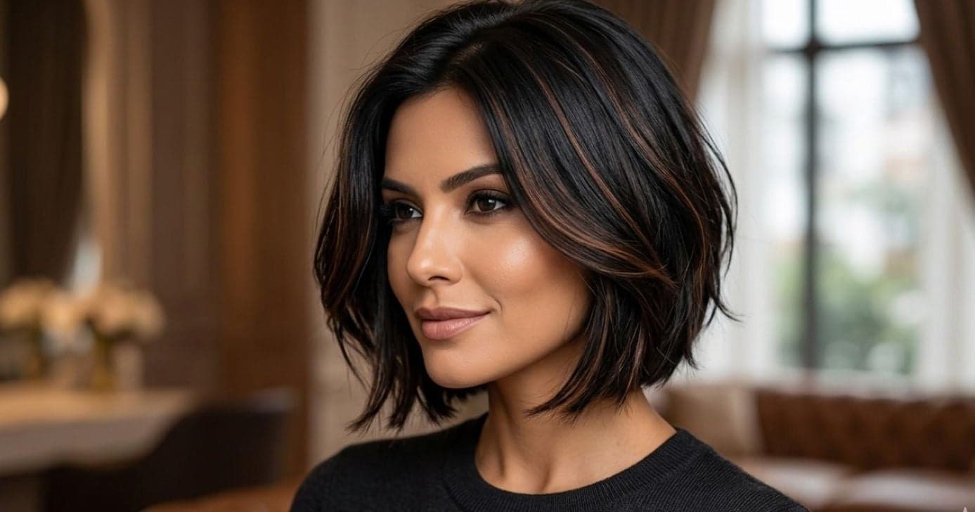 Ilustração modelo com cor de cabelo preto iluminado (Foto: Montagem TV Foco / GMN)