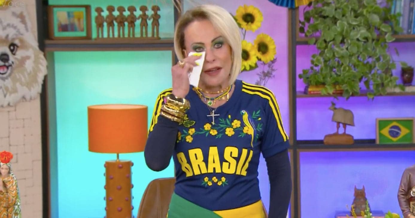 Ana Maria não segura o choro ao falar sobre o que aconteceu com Brasil na Copa: "Não é a toa"