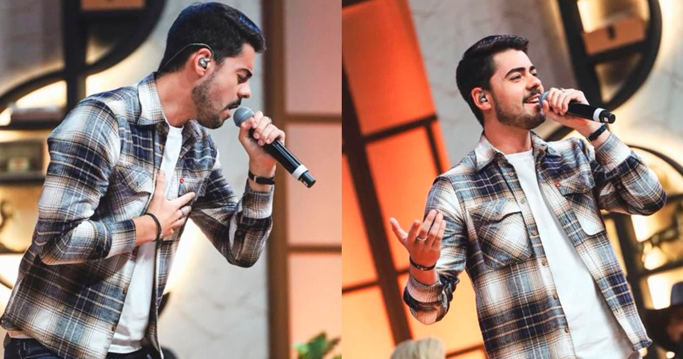 Enrico, filho de Chitãozinho, cantando (Foto: Reprodução)