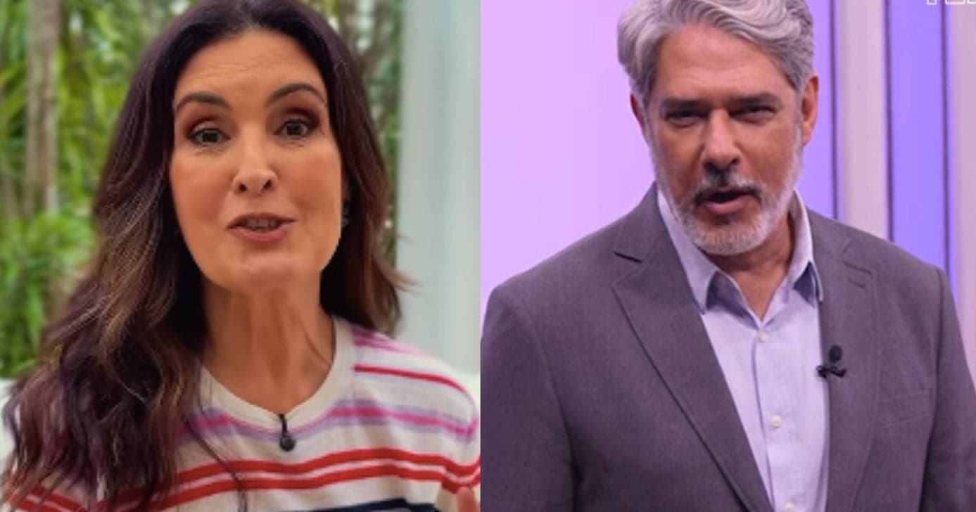 Fátima Bernardes e William Bonner (Fotos: Reproduções/ Instagram / Globo) 