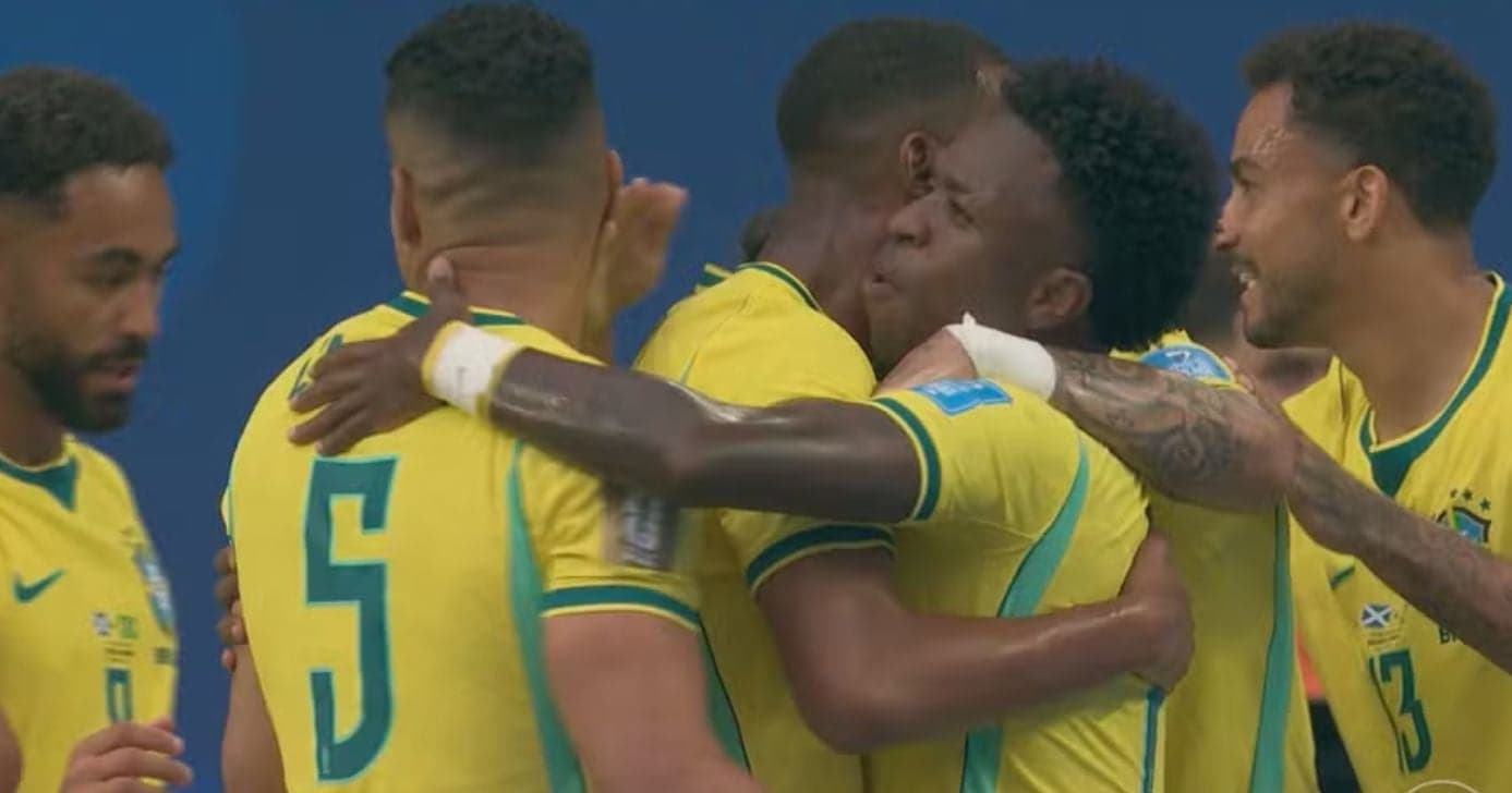 Jogadores da seleção brasileira na Copa do Mundo (Foto: Reprodução / Globo)