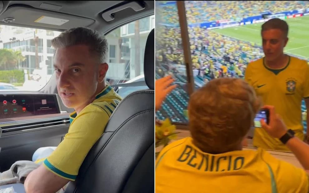 Luciano Huck colocou o filho para trabalhar improvisado no Domingão (Foto: Reprodução/ Internet)