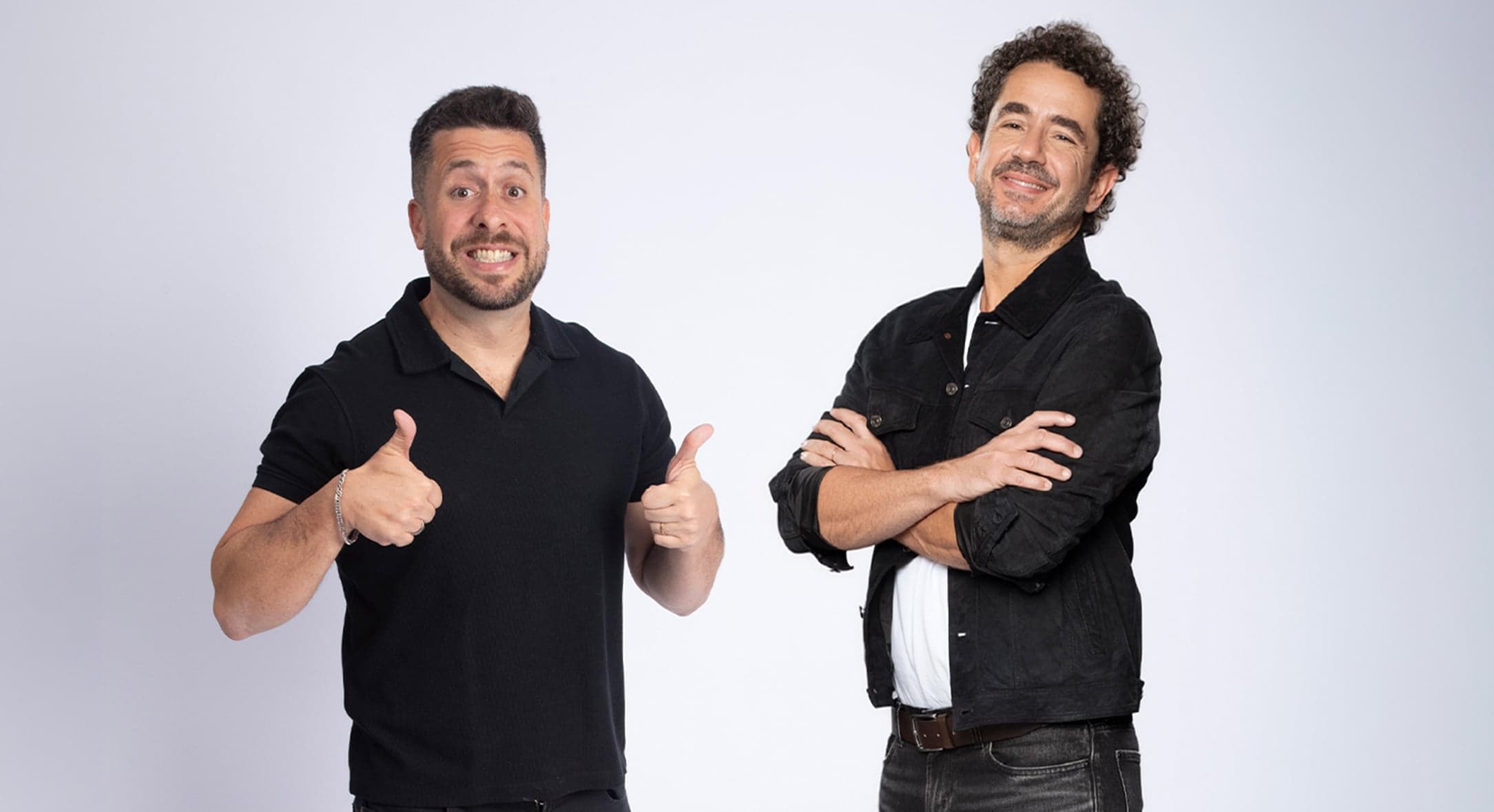 Felipe Andreoli e Maurício Meirelles estreiam quadro de humor sobre a Copa do Mundo no Domingo Espetacular