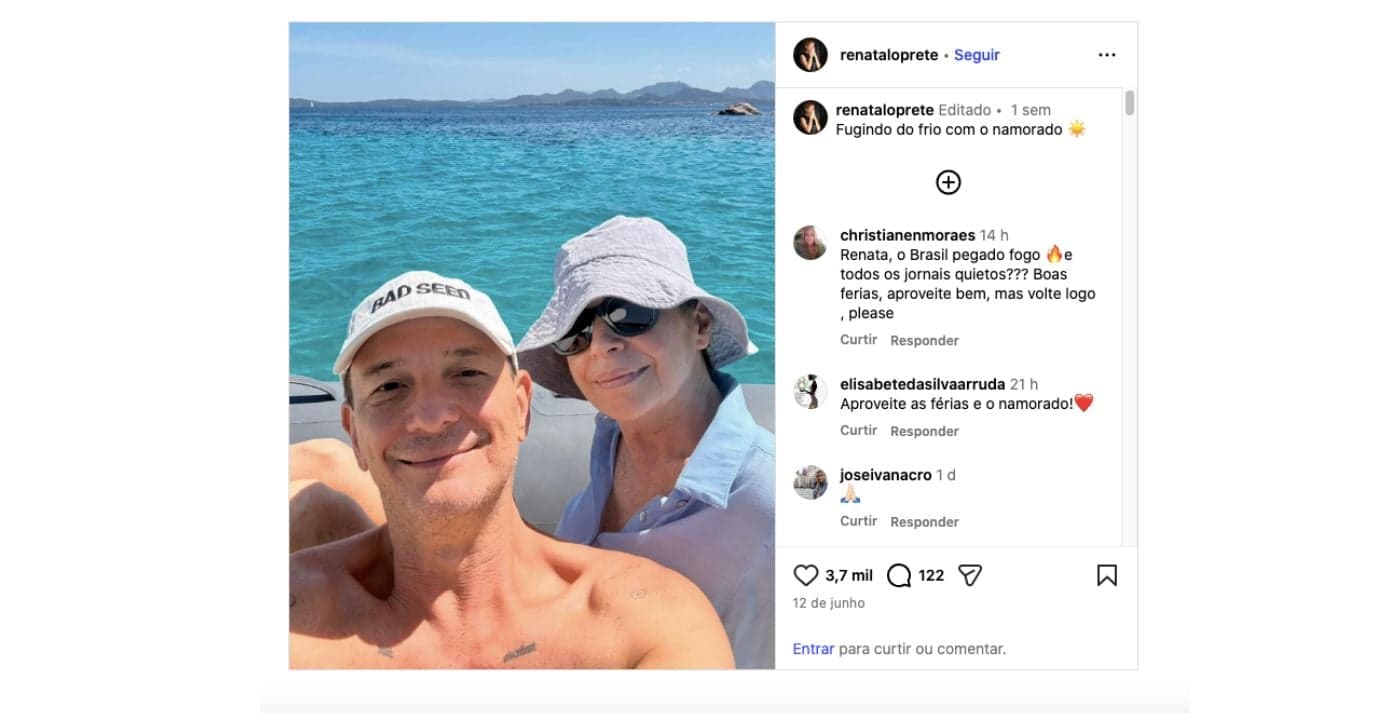 Melchiades Filho e Renata Lo Prete (Foto: Reprodução / Instagram)