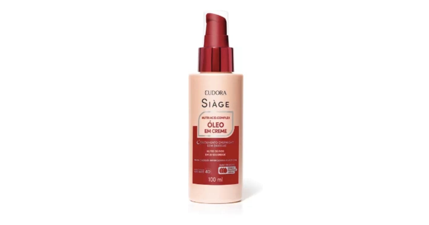 Óleo em Creme Siàge Nutri Acid.Complex, (Foto: Eudora) Óleo em Creme Siàge Nutri Acid.Complex, (Foto: Eudora)