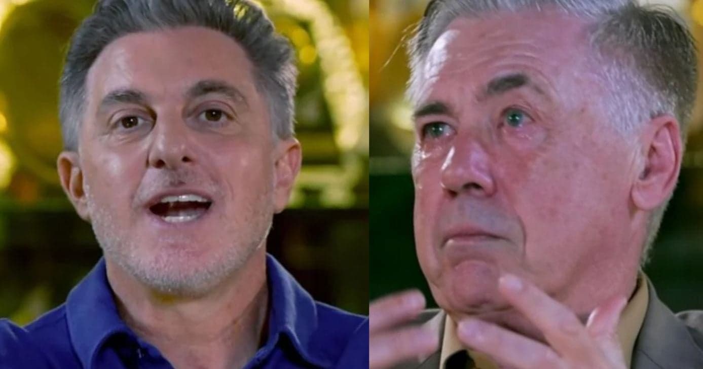 A atitude de Luciano Huck com Ancelotti que obrigou o apresentador a se desculpar: "Te peço"
