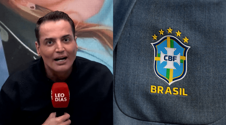 Leo Dias e logo da CBF (Foto: Reprodução / YouTube / Instagram)
Leo Dias e logo da CBF (Foto: Reprodução / YouTube / Instagram)