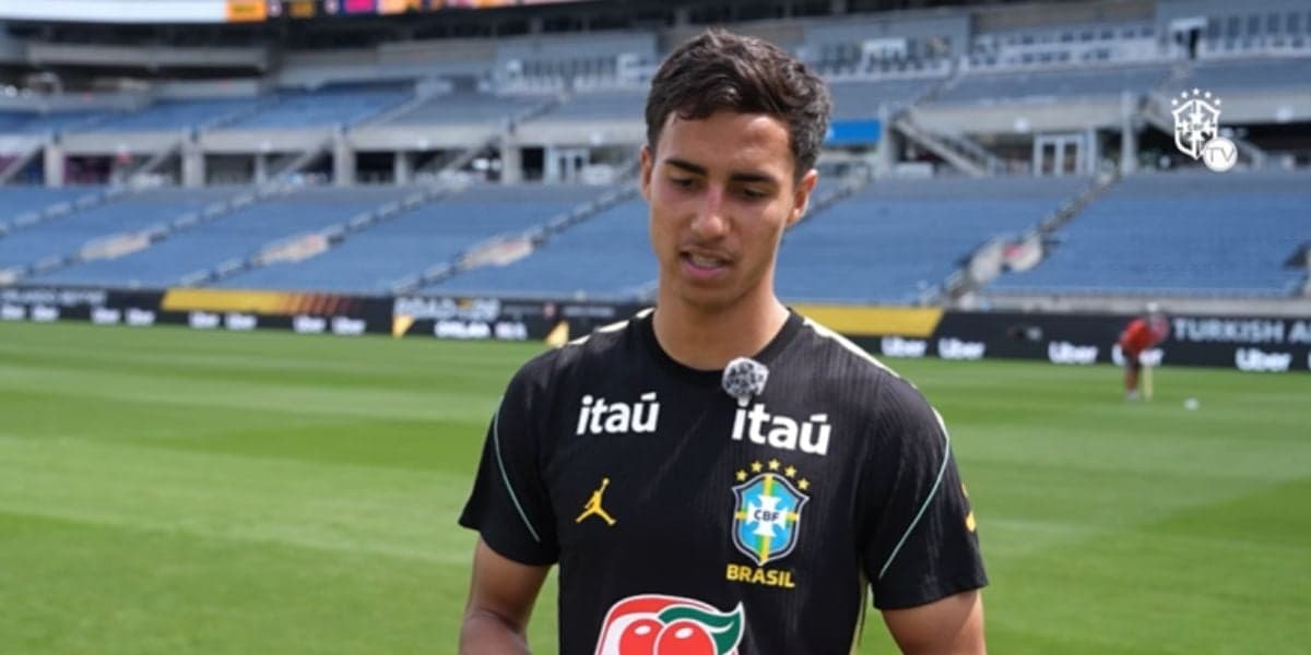 Vitor Reis está no radar do Barcelona (Reprodução: CBF TV / Youtube)