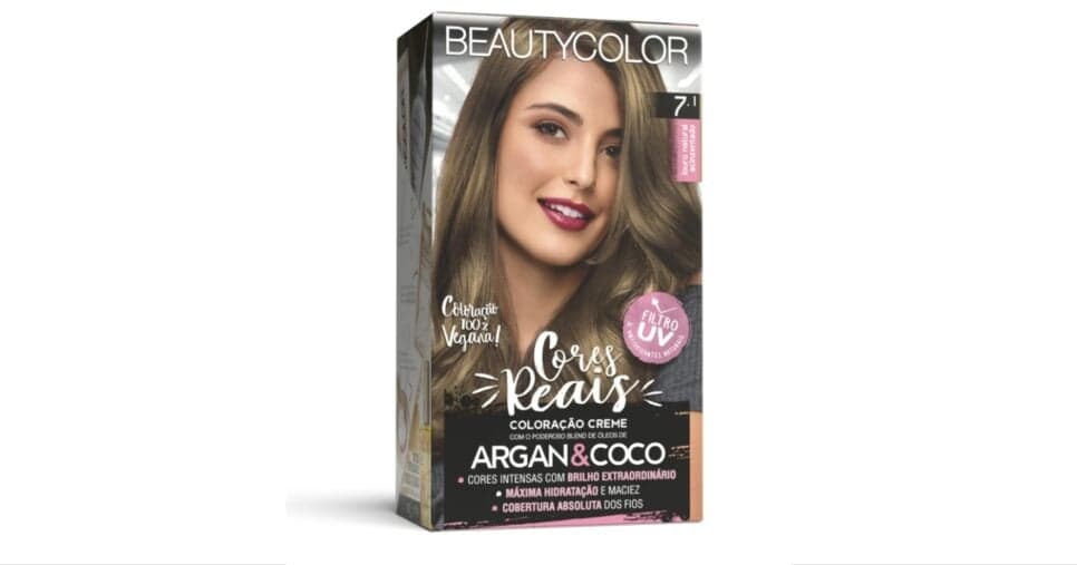 Beauty Color Tinta Beauty Color 7.1 Louro Natural Acinzentado - Foto: Internet Beauty Color Tinta Beauty Color 7.1 Louro Natural Acinzentado - Foto: Internet