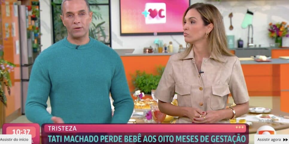 Talitha Morete e Fabrício Battaglini no Mais Você (Foto: Reprodução / Globo) Talitha Morete e Fabrício Battaglini no Mais Você (Foto: Reprodução / Globo)