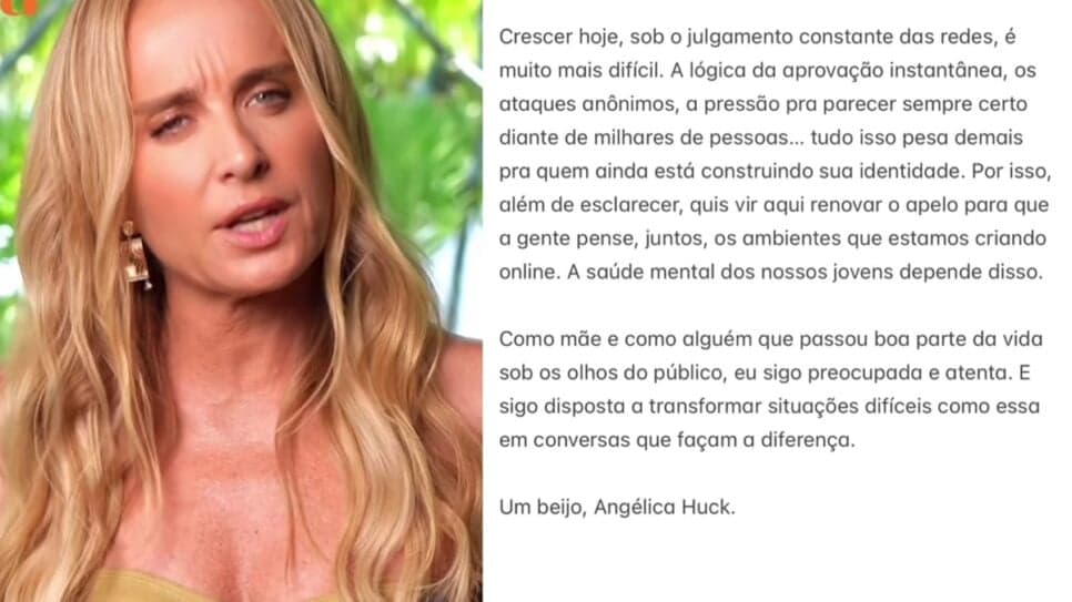 Nota oficial da loira sobre namorada do filho (Foto: Reprodução/ Instagram) Nota oficial da loira sobre namorada do filho (Foto: Reprodução/ Instagram)