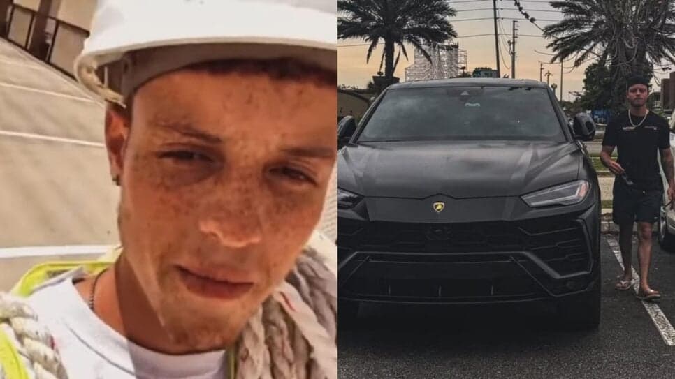 Gabriel Cravinho foi de pedreiro nos Estados Unidos, a milionário piloto de drift (Foto: Reprodução/ Instagram/ Montagem) Gabriel Cravinho foi de pedreiro nos Estados Unidos, a milionário piloto de drift (Foto: Reprodução/ Instagram/ Montagem)