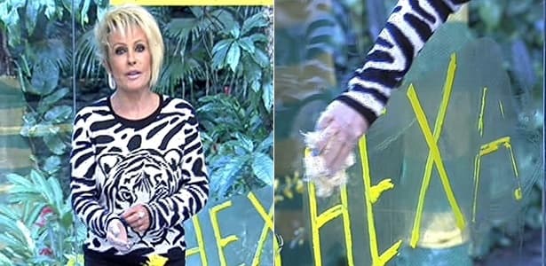 Após o Brasil perder, Ana Maria tira a palavra ‘‘hexa’’, que estava em vidro do ‘‘Mais Você’’