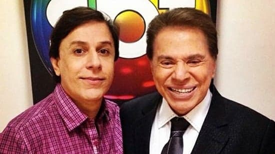 Tom Cavalcante encontra Silvio Santos nos bastidores do SBT