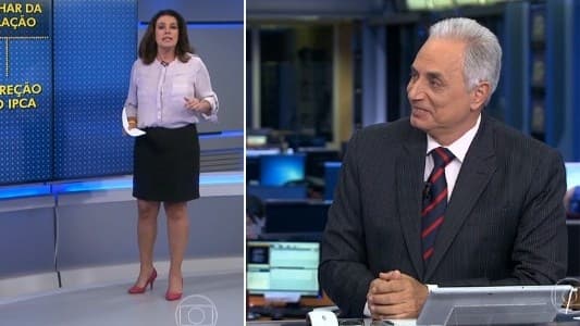 Apresentador do "Jornal da Globo" é áspero com comentarista