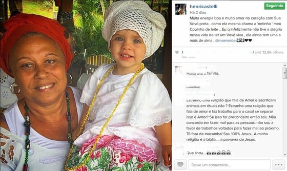 Mãe da filha de Henri Castelli será indiciada por intolerância religiosa