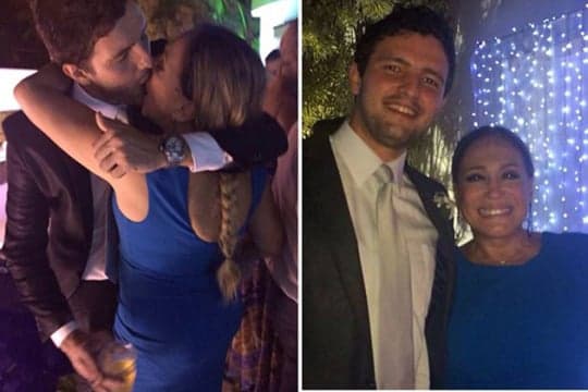 Susana Vieira beija muito rapaz de 26 anos em casamento no Rio