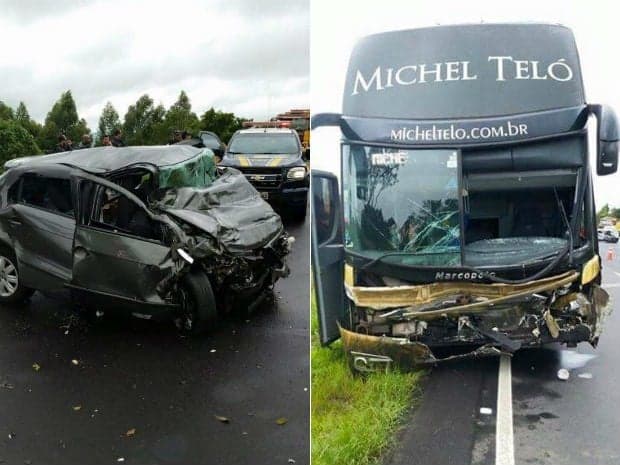 Ônibus de Michel Teló sofre acidente no Paraná e deixa três pessoas mortas