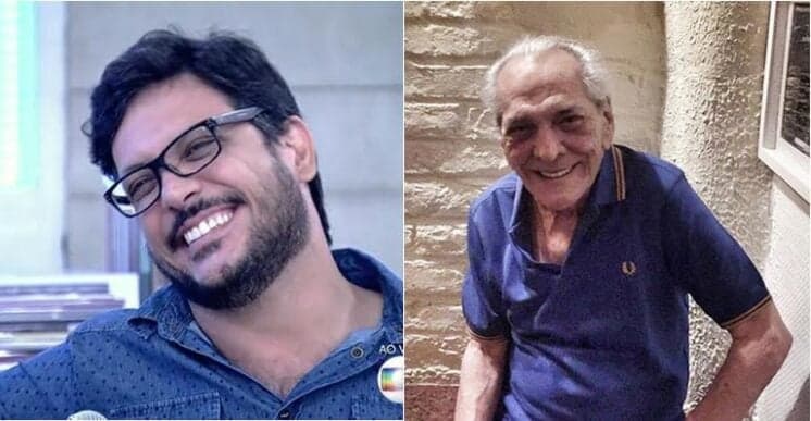 Lúcio Mauro Filho apresenta a filha para o pai, Lúcio Mauro, e emociona internautas