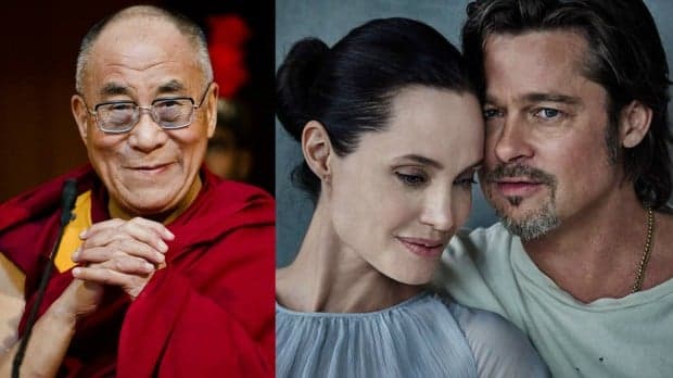 Dalai Lama lamenta divórcio de Angelina Jolie e Brad Pitt: "Muito triste"