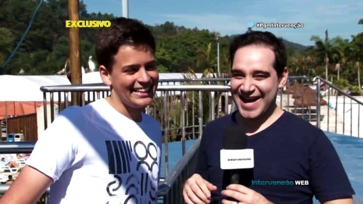 Youtuber Luan Kovarik participa de brincadeiras radicais no "Intervenção Web"; assista!