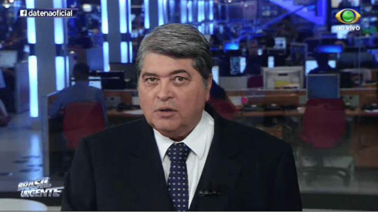 Censurado, Datena faz reclamação e diz que passou mal