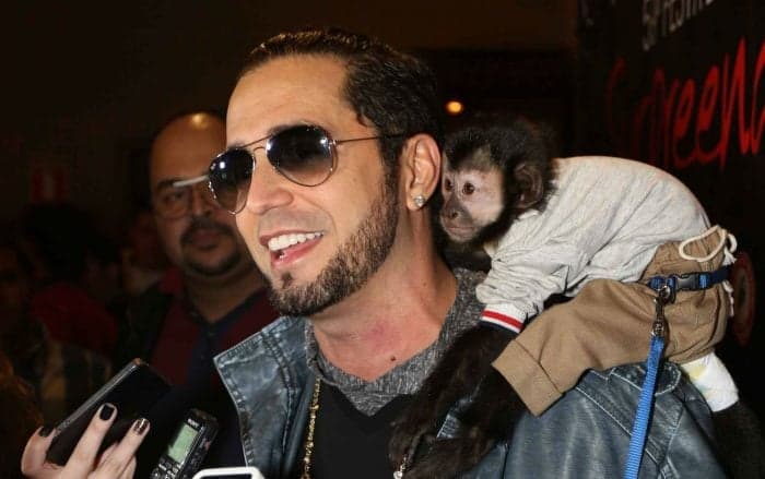 Latino e seu macaquinho (Foto: Reprodução) Latino e seu macaquinho (Foto: Reprodução)