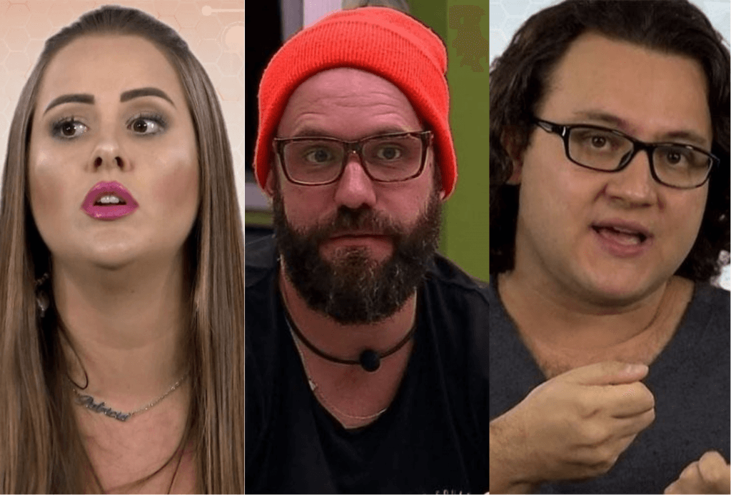 Patricia, Diego e Caruso estão no paredão do BBB18 Patricia, Diego e Caruso estão no paredão do BBB18