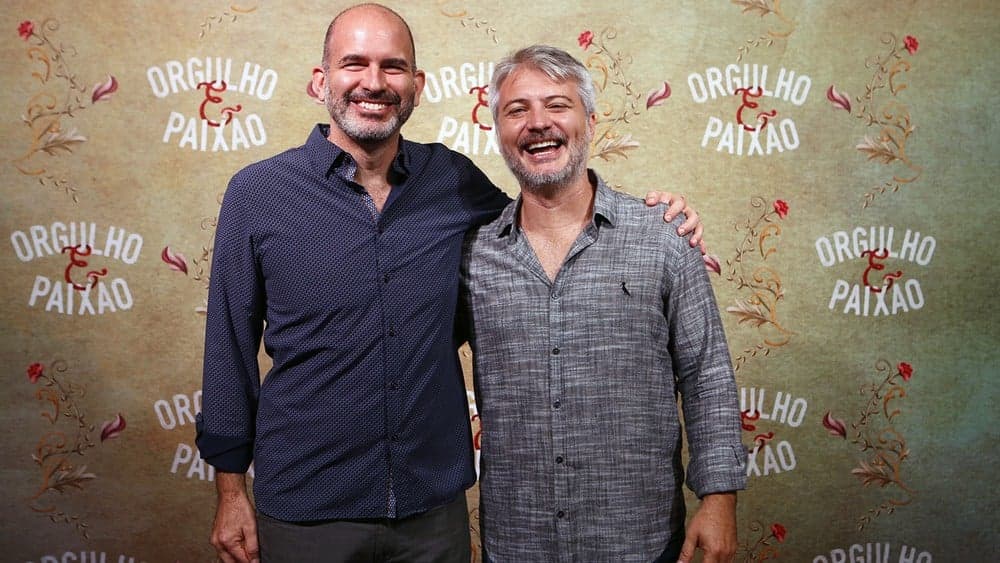 O autor Marcos Bernstein e o diretor artístico Fred Mayrink na coletiva de imprensa de 'Orgulho e Paixão' (Foto: Fábio Rocha/Gshow) O autor Marcos Bernstein e o diretor artístico Fred Mayrink na coletiva de imprensa de 'Orgulho e Paixão' (Foto: Fábio Rocha/Gshow)