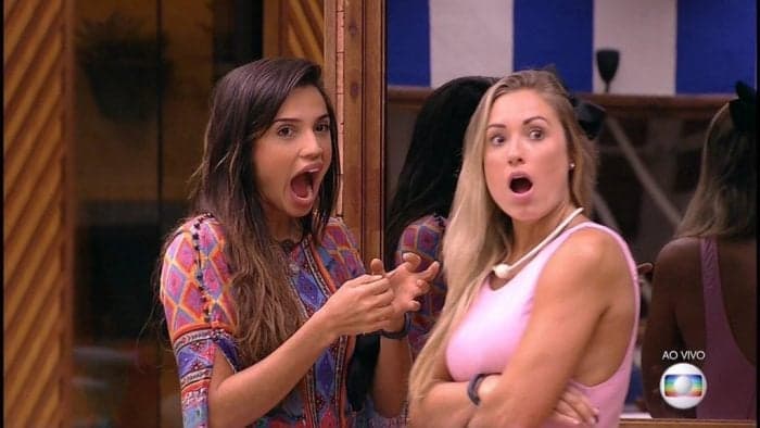 Paula e Jéssica surpresas com a volta de Gleici no BBB18 (Foto: Reprodução/Globo) Paula e Jéssica surpresas com a volta de Gleici no BBB18 (Foto: Reprodução/Globo)