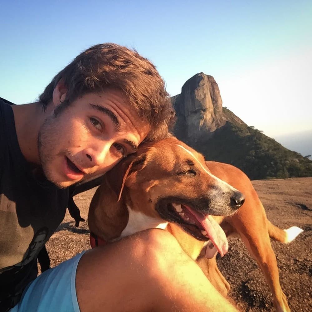 Rafael Vitti e seu cachorro, Nino (Foto: Arquivo Pessoal) Rafael Vitti e seu cachorro, Nino (Foto: Arquivo Pessoal)