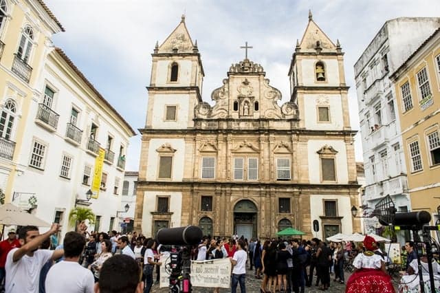 Gravação de Segundo Sol na Igreja de São Francisco, no Pelourinho (Foto: Globo/João Cotta) Gravação de Segundo Sol na Igreja de São Francisco, no Pelourinho (Foto: Globo/João Cotta)