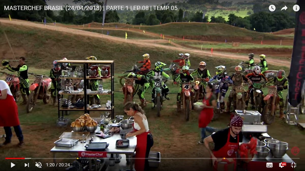 Cena em que Hugo aparece em prova inédita do Masterchef (Foto: Reprodução) Cena em que Hugo aparece em prova inédita do Masterchef (Foto: Reprodução)