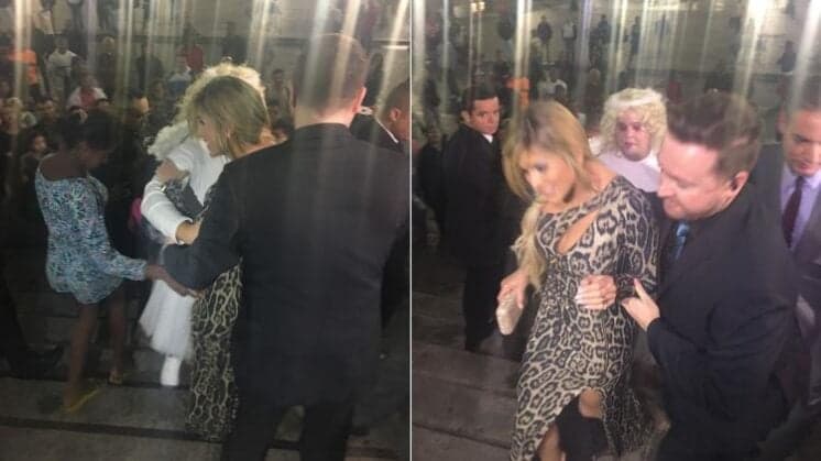 No casamento de Lexa, fãs estouram barreira, atacam Livia Andrade e quase furtam bolsa da apresentadora