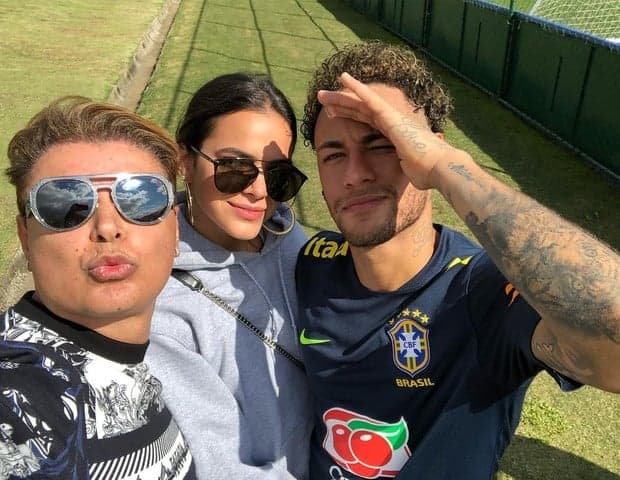 Neymar, Bruna Marquezine e David Brazil (Foto: Reprodução/Instagram) Neymar, Bruna Marquezine e David Brazil (Foto: Reprodução/Instagram)