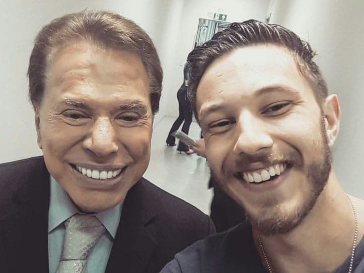 Gabriel Cartolano posou com Silvio Santos (Foto: Reprodução) Gabriel Cartolano posou com Silvio Santos (Foto: Reprodução)