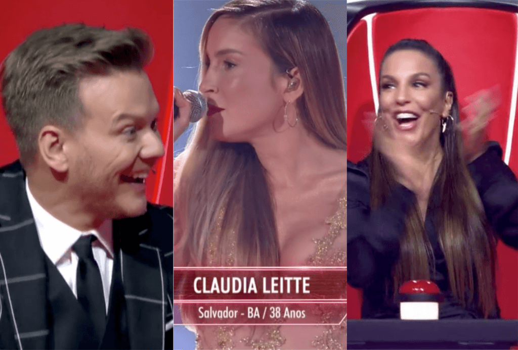 Claudia Leitte apareceu de surpresa como candidata no The Voice Brasil da Globo Claudia Leitte apareceu de surpresa como candidata no The Voice Brasil da Globo