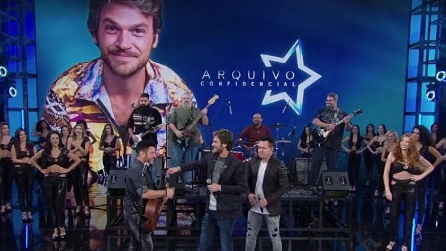 Ator cantou com a dupla sertaneja (Foto: Reprodução) Ator cantou com a dupla sertaneja (Foto: Reprodução)