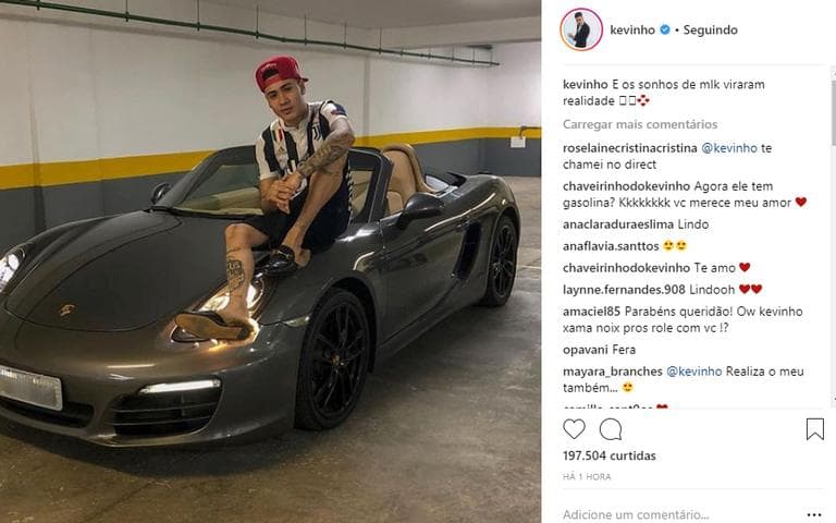 Kevinho ostentou o seu carro (Foto: Reprodução/Instagram) Kevinho ostentou o seu carro (Foto: Reprodução/Instagram)