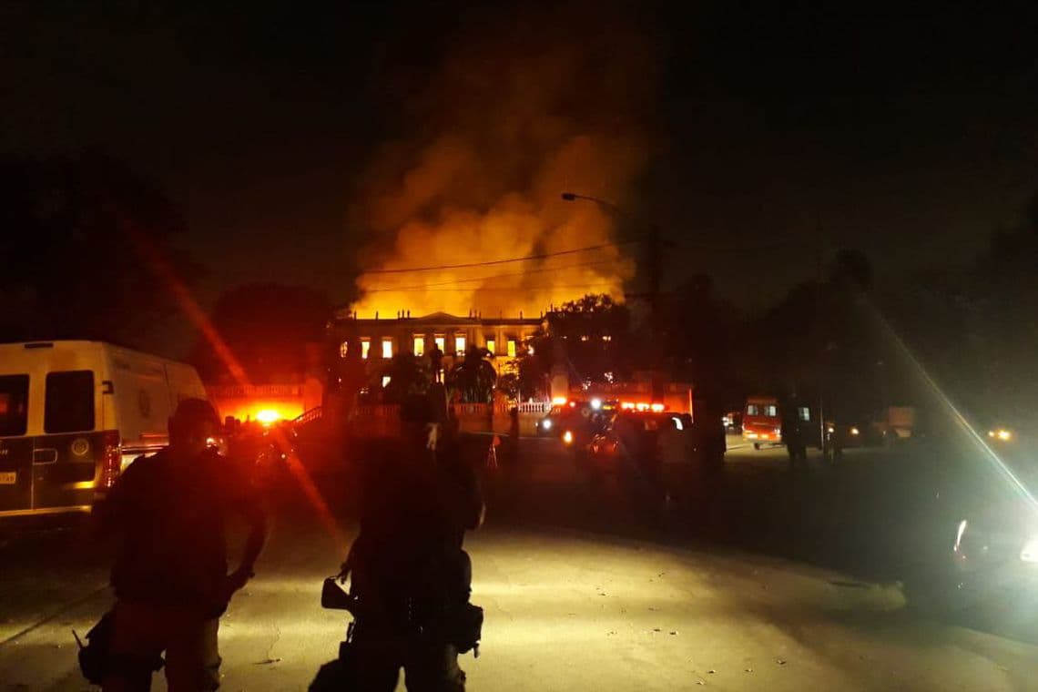 Museu Nacional foi atingido por um incêndio (Foto: Divulgação) Museu Nacional foi atingido por um incêndio (Foto: Divulgação)