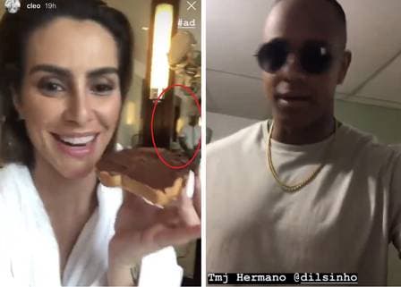 Léo Santana aparece ao fundo no quarto com Cleo Pires Foto: (Reprodução/Instagram) Léo Santana aparece ao fundo no quarto com Cleo Pires Foto: (Reprodução/Instagram)