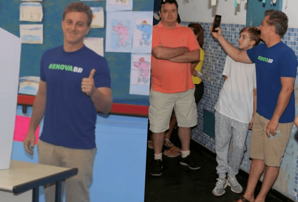 Luciano Huck chamou a atenção em zona de eleição (Foto AgNews) Luciano Huck chamou a atenção em zona de eleição (Foto AgNews)