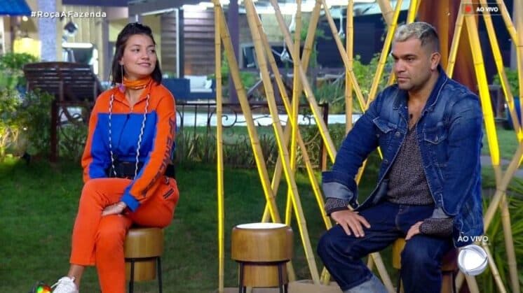 A Fazenda: Gabi Prado e Evandro Santo protagonizam briga ao vivo e o clima volta a esquentar na casa