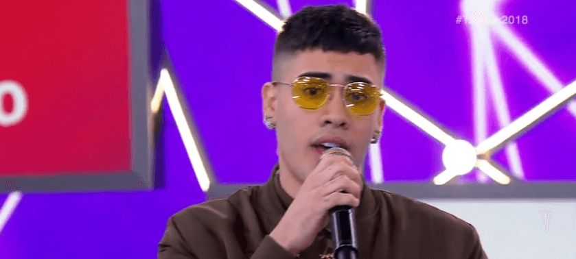 O funkeiro Kevinho no Teleton 2018. (Foto: Reprodução) O funkeiro Kevinho no Teleton 2018. (Foto: Reprodução)