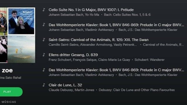 Playlist criada por Sabrina Sato para Zoe (Foto: Reprodução) Playlist criada por Sabrina Sato para Zoe (Foto: Reprodução)