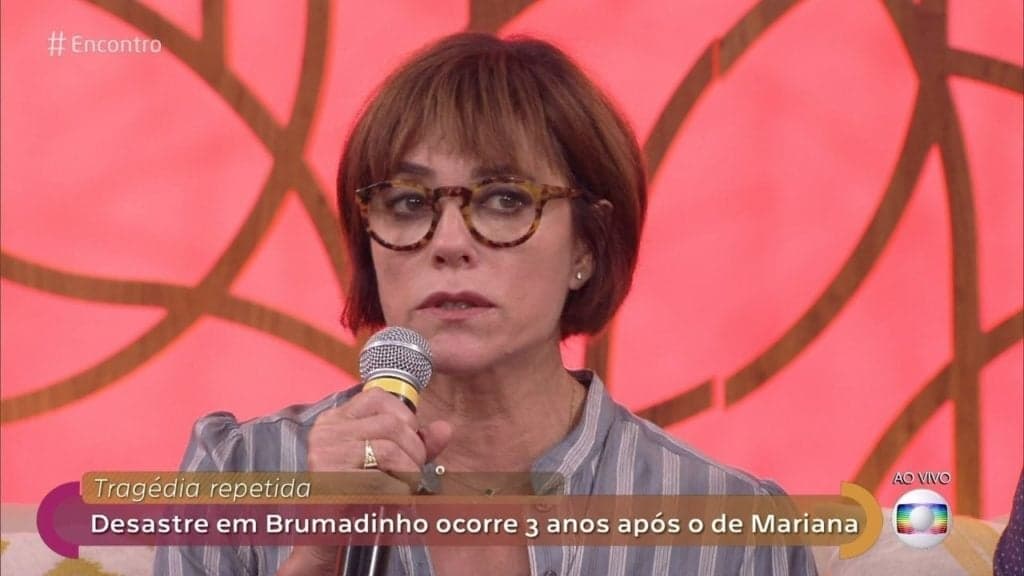 Na Globo, Christiane Torloni lamenta desastre em Brumadinho: "estamos todos soterrados nessa lama"