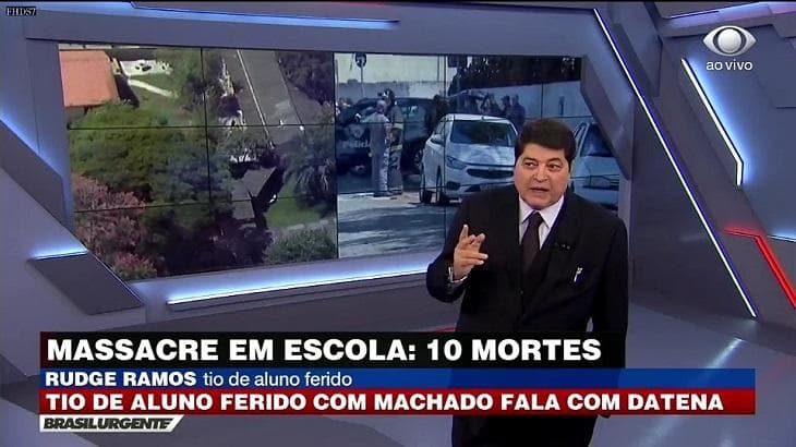 Datena apresentou o "Brasil Urgente" nesta quarta Datena apresentou o "Brasil Urgente" nesta quarta